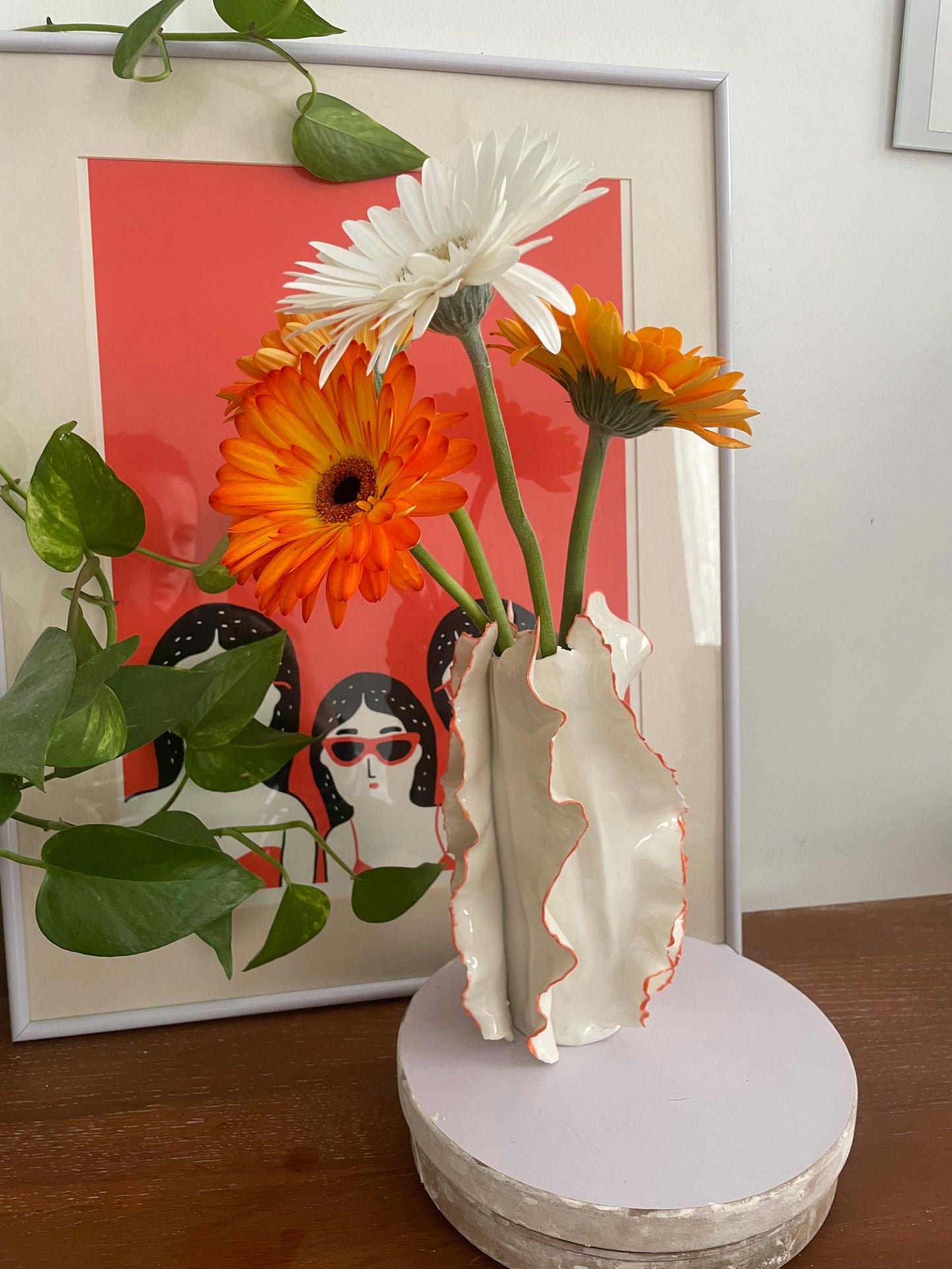 Vase Athéna personnalisable liséré - sur commande