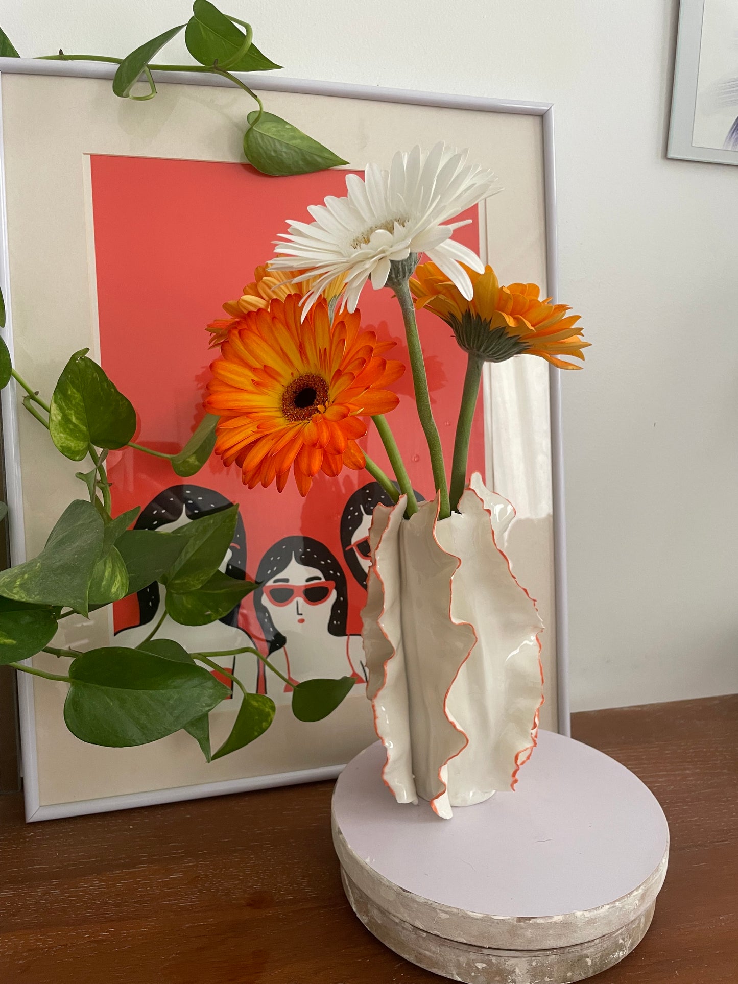 Vase Athéna personnalisable liséré - sur commande