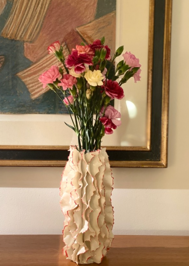 Vase Athéna personnalisable liséré - sur commande