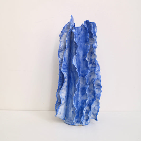 Vase Athéna bleu égée émail unique
