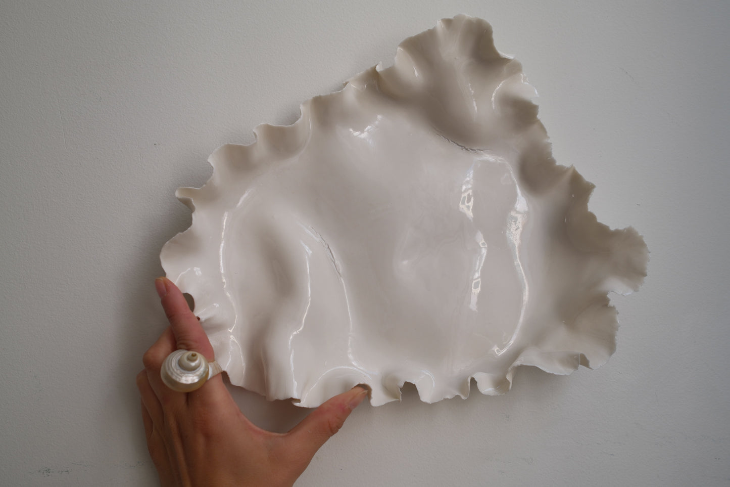 Grande coupelle Pavlova plate  - Vide atelier
