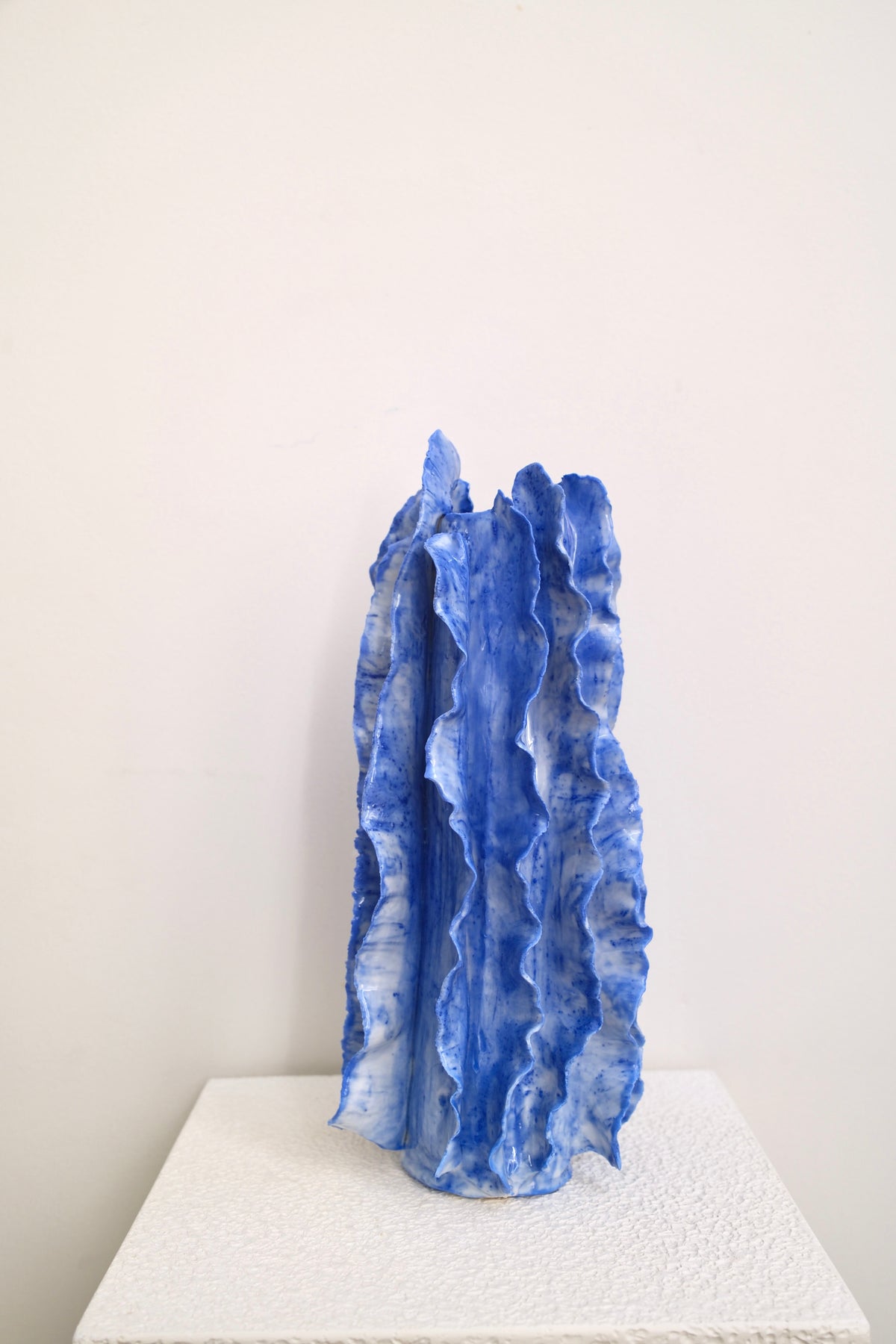 Vase Athéna bleu égée émail unique