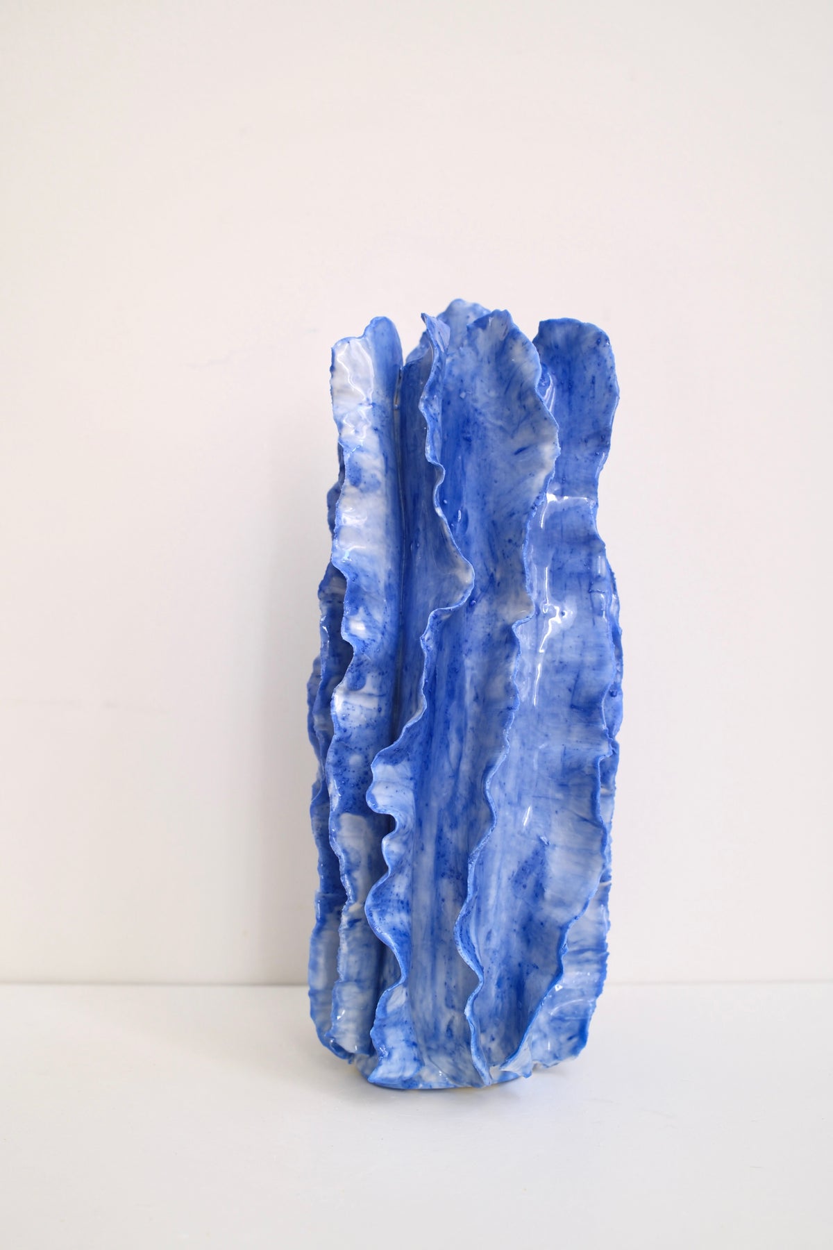 Vase Athéna bleu égée émail unique