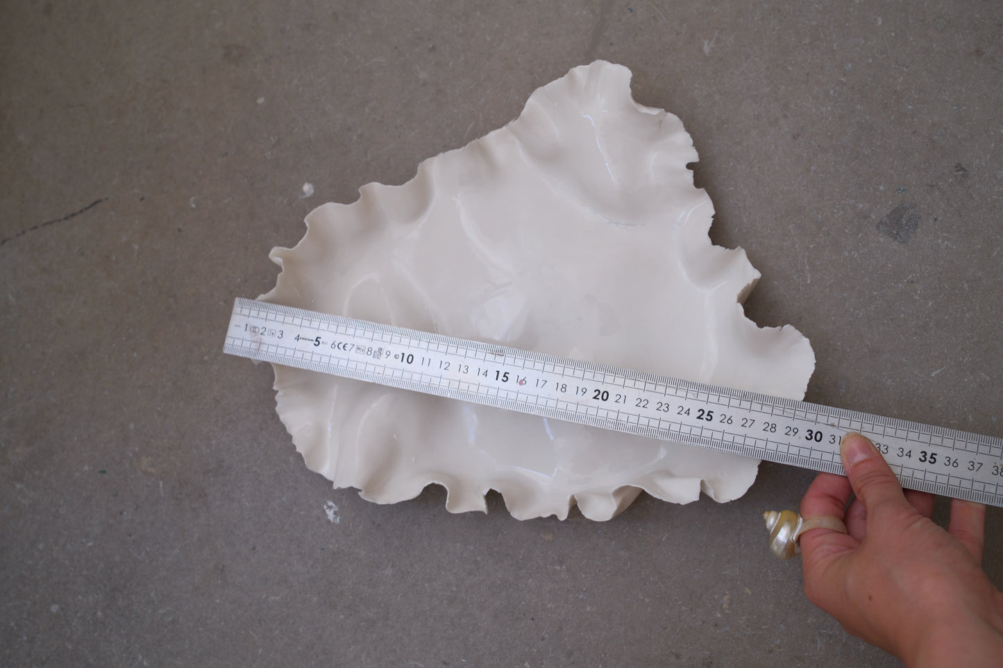 Grande coupelle Pavlova plate  - Vide atelier
