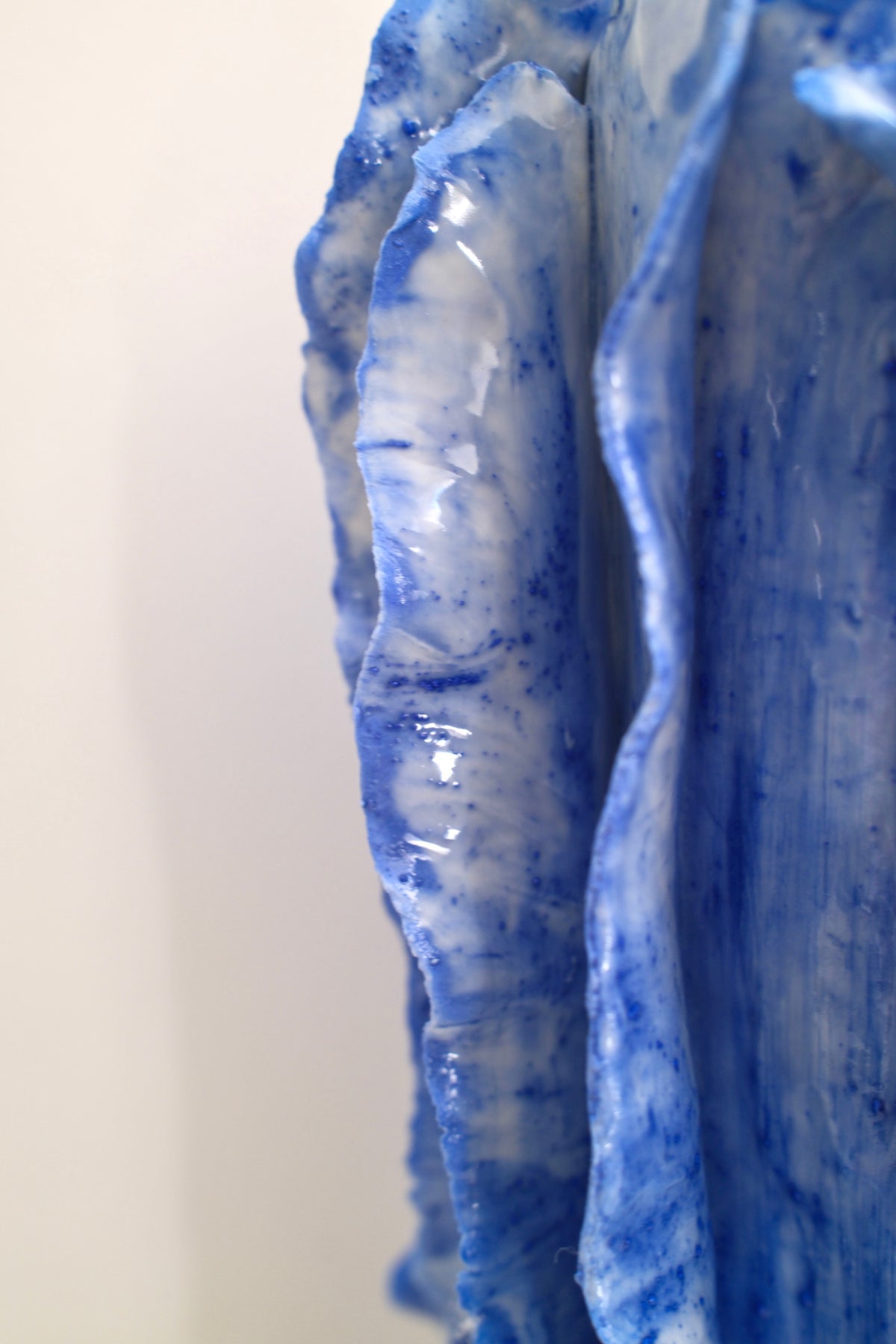 Vase Athéna bleu égée émail unique