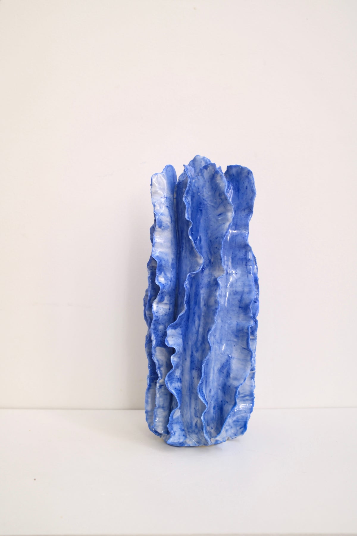 Vase Athéna bleu égée émail unique
