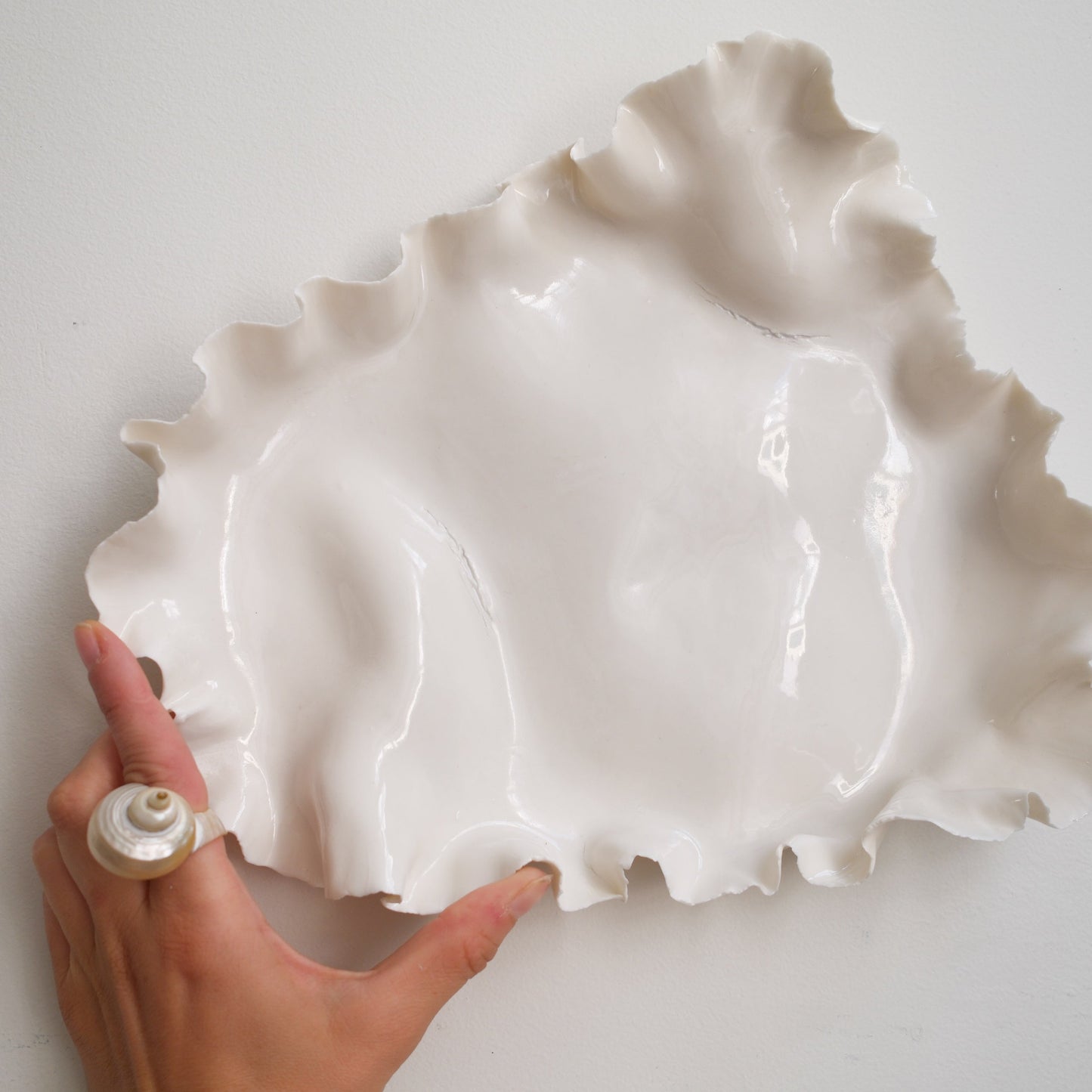 Grande coupelle Pavlova plate  - Vide atelier