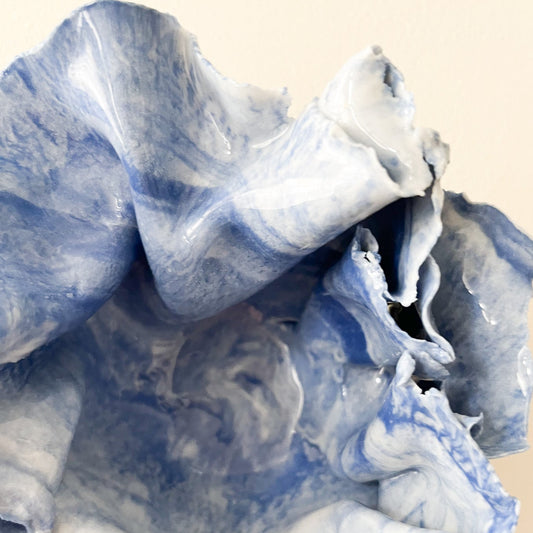 Petite coupelle Pavlova tigrée  💙 🤍