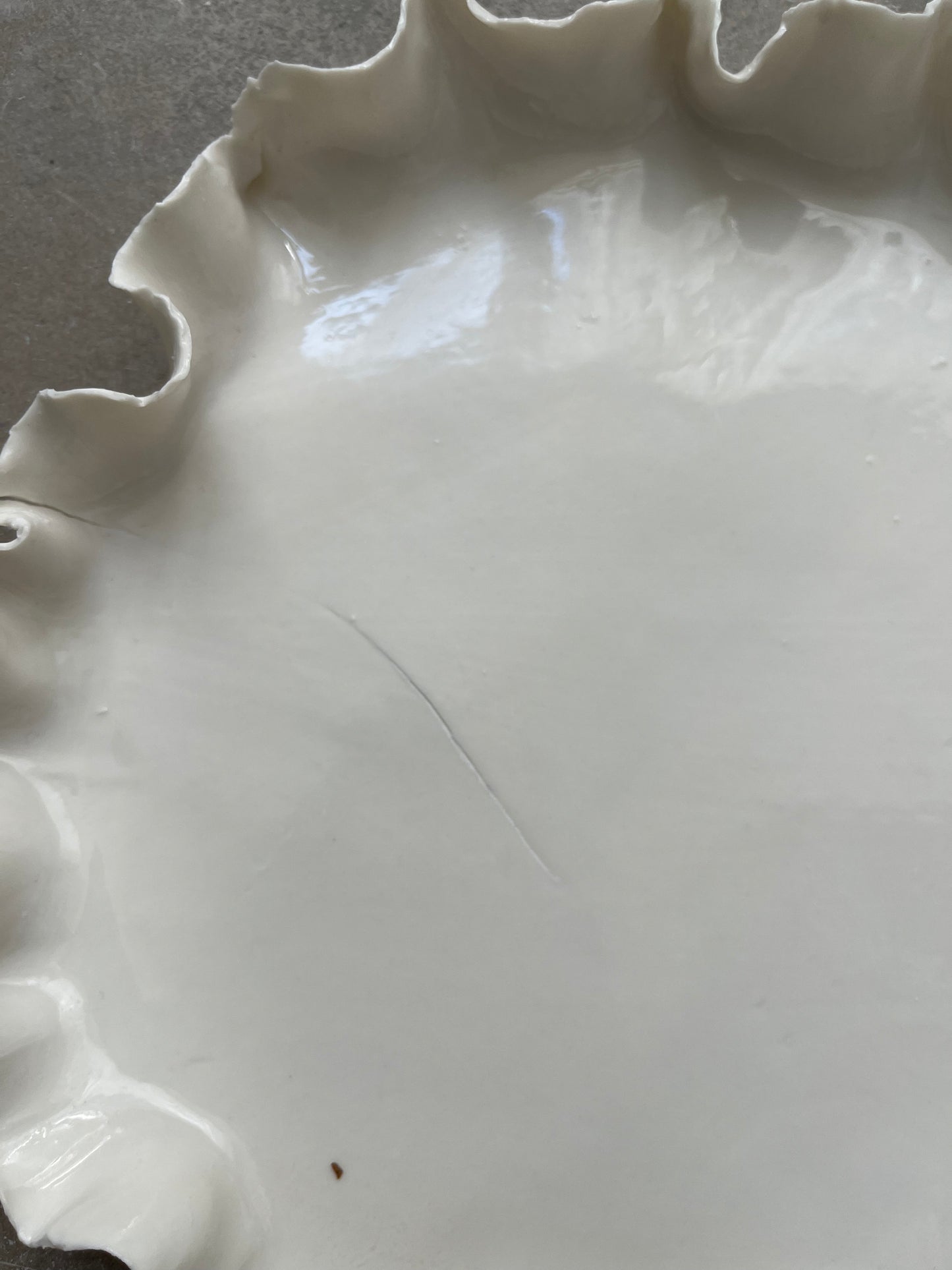 Assiette Pavlova à rebord - Vide atelier